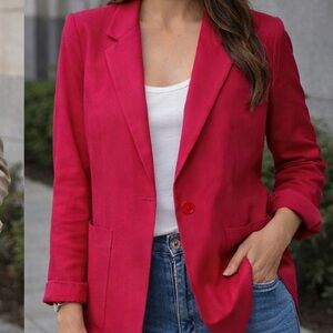 Sag Harbor Women's Vibrant Fuchsia Blazer
